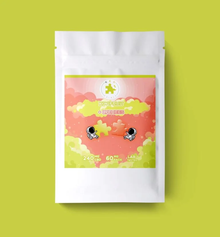 Lychee & Kiwi Puzzle CBD Gummies | 240 mg | Keo Edibles – THC-freie CBD Gummies für Entspannung