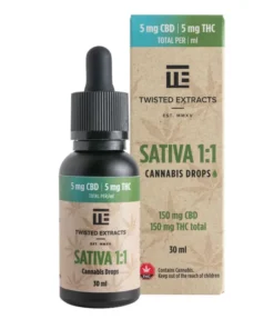 1:1 Tinkturtropfen Sativa kaufen | 150 mg CBD & 150 mg THC Balance